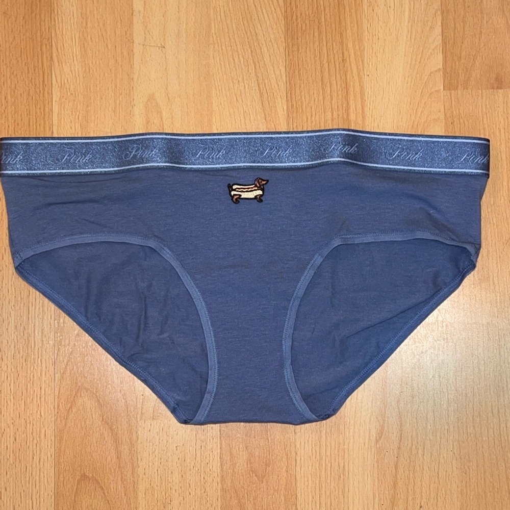 PINK Victoria’s Secret Embroidered Dachshund Hiphugger/Hipster Panties